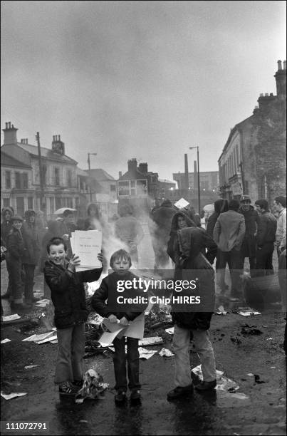 Belfast after Bobby Sands death - the child war in Belfast, Great Britain on May 06, 1981.