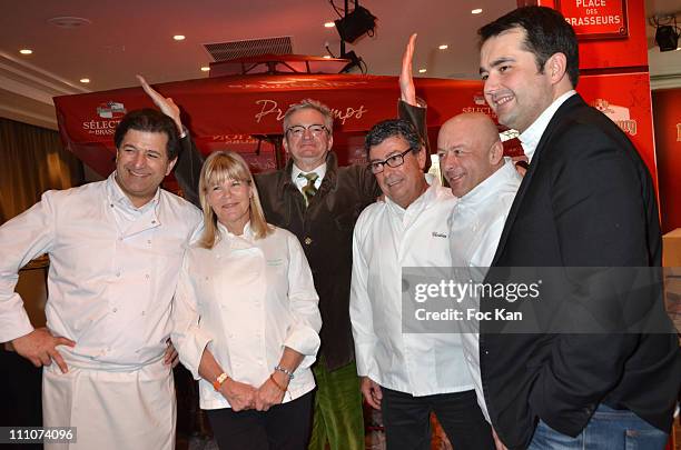 Chef, Ghislaine Arabian from 'Top Chef', Jean Luc Petitrenaud from 'PetitRenaud Guide', Christian Constant, Thierry Marx and Jean-Francois Piège from...
