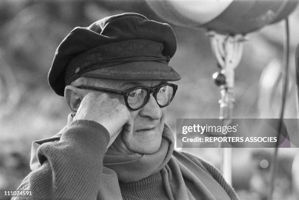 Julien Duvivier in filming of of "Chair De Poule" in France in June, 1963.