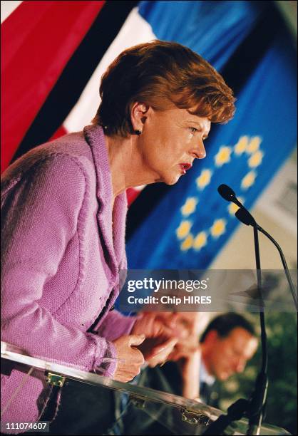 Mrs - Vaira Vike Freiberga, president of Latvia at the Explanation Campaign of Constitution in Lille, France on April 28th, 2005.