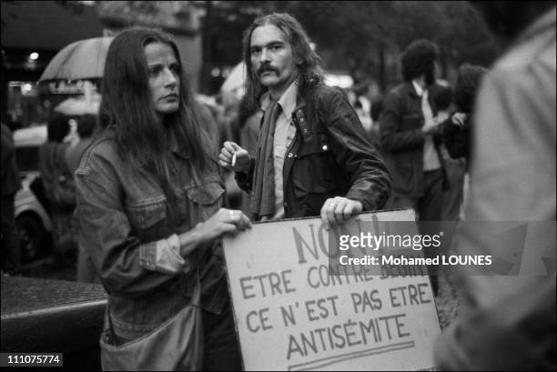 Demonstration against responsibles for the Sabra and Chatila massacres in France on September 25th, 1982.