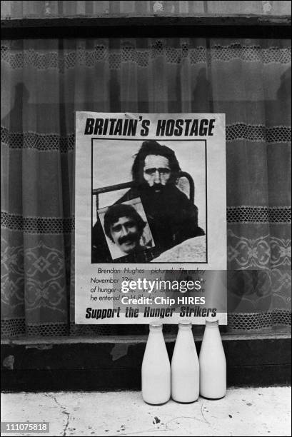 Supporting the hunger strikers: portrait of Brendon Hughes pictured on November 13, 1980 - First Hunger Strike: in October 1980, seven republican...