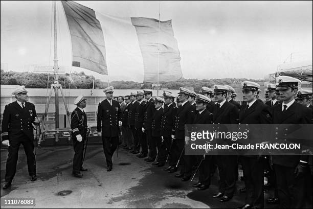 Admiral Philippe de Gaulle, file pictures in Brest, France on May 23rd , 1973.