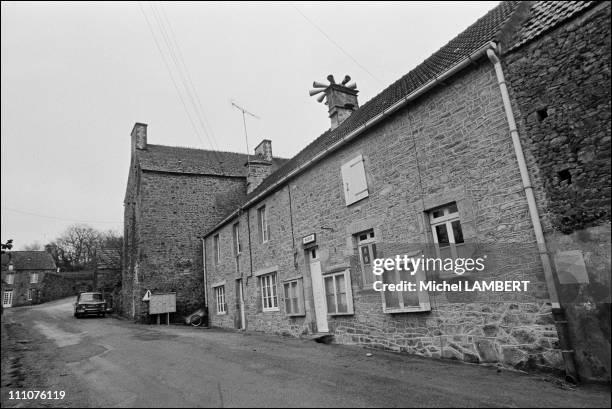 Funeral of Jacques Prevert in Omonville-la-Petite in France on April 13th, 1977 - Jacques Prevert retired to this village, hamlet in the Val - He...