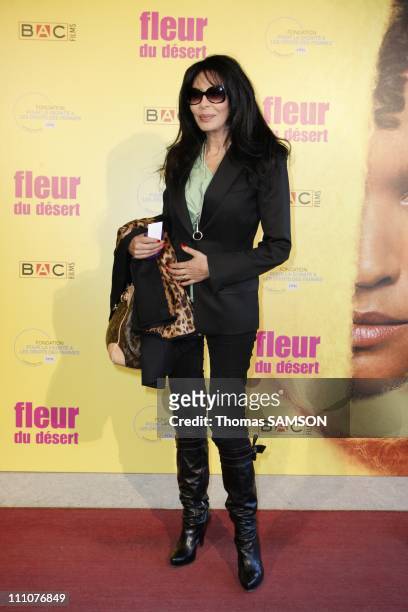 The premiere of "Fleur du desert" at theatre Marigny in Paris, France on March 07th, 2010 - Yamina Benguigui.