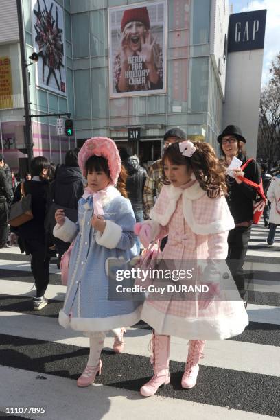 Youth Street Fashion in Tokyo, Japan on December 31st, 2009 - Shibuya and Harajuku, are the hotspots of the most amazing and eccentric looks in Tokyo...