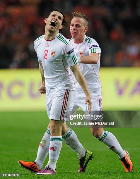 Gergely Rudolf of Hungary during the Group E, EURO 2012 Qualifier between Netherlands and Hungary at the Amsterdam Arena on March 29, 2011 in...