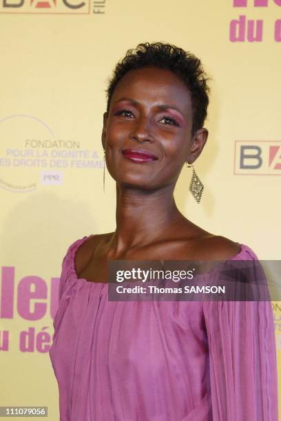 The premiere of "Fleur du desert" at theatre Marigny in Paris, France on March 07th, 2010 - Waris Dirie.