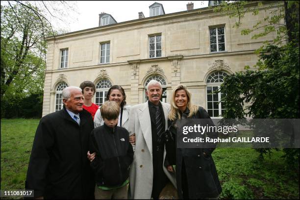 Paul Belmondo Museum Project Start in Paris, France on November 22nd, 2007 - French actor Jean Paul Belmondo, his wife Natty, his brother Alain and...