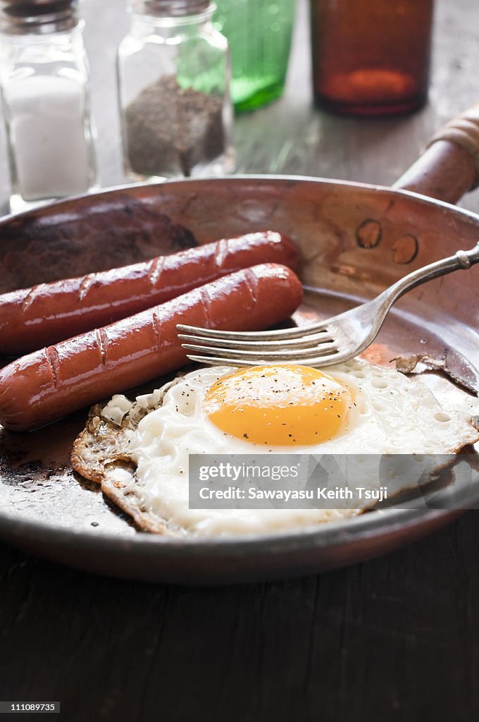 Sausages and egg