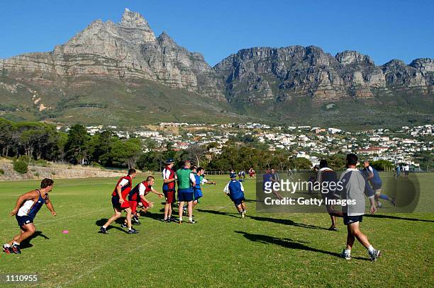 General view of the ACT Brumbies training session at Camps Bay High School, Cape Town, South Africa. DIGITAL IMAGE Touchline Photo images are...