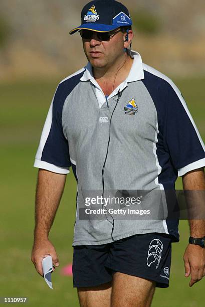 David Nucifora, coach of the ACT Brumbies, during a training session at Camps Bay High School, Cape Town, South Africa. DIGITAL IMAGE Touchline Photo...