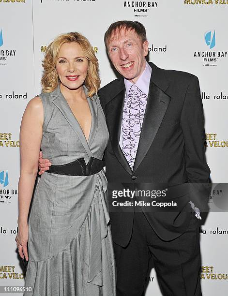 Actress Kim Cattrall and director Keith Bearden attend the "Meet Monica Velour" premiere at Landmark's Sunshine Cinema on March 29, 2011 in New York...