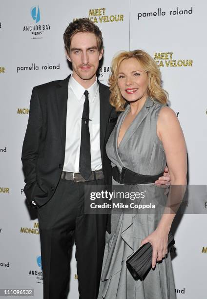 Actors Kim Cattrall and Dustin Ingram attend the "Meet Monica Velour" premiere at Landmark's Sunshine Cinema on March 29, 2011 in New York City.