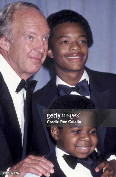 Actor Conrad Bain, Todd Bridges and Gary Coleman attend 33rd Annual Primetime Emmy Awards on September 13, 1981 at the Pasadena Civic Auditorium in...