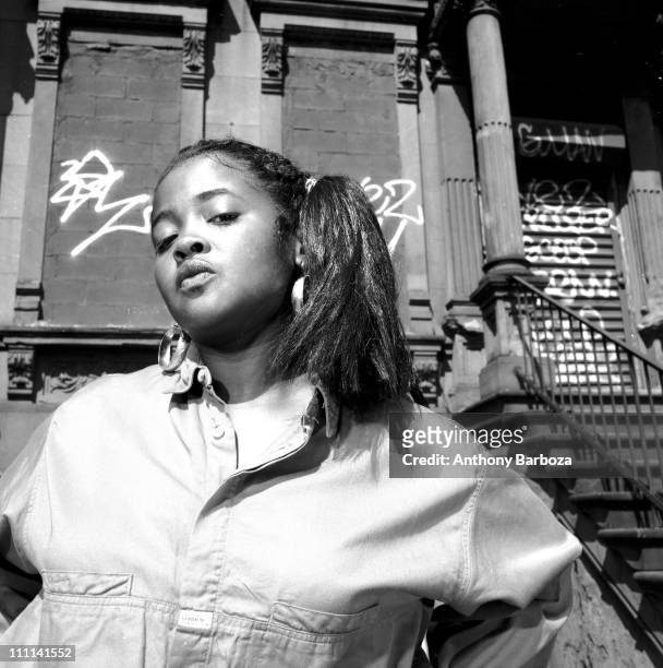 Portrait of African American activist and writer Sister Souljah, Harlem, New York, 1993.