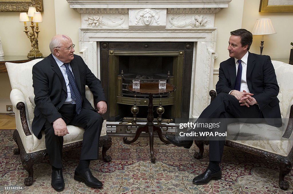 David Cameron Meets Mikhail Gorbachev