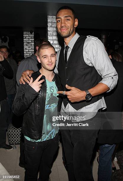 Jared Evan and NBA player Jared Jeffries attend a Japan Disaster Fundraiser at Polar Lounge on March 29, 2011 in New York City.