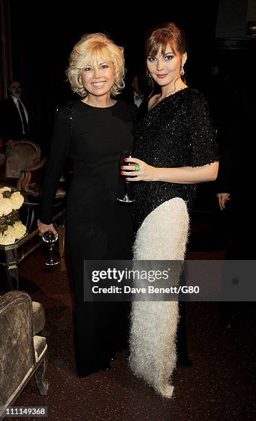 Irina Virganskaya and Ksenia Gorbacheva attend the Gorby 80 Gala at the Royal Albert Hall on March 30, 2011 in London, England. The concert is to...