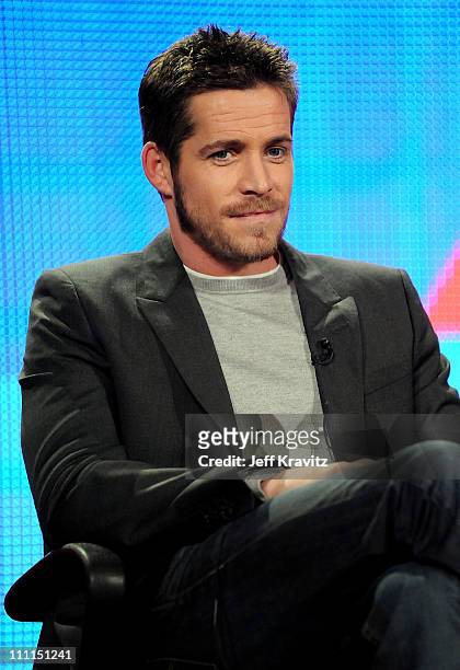 Actor Sean Maguire speaks during MTV's 2009 Winter Television Critics Association Press Tour held at the Universal Hilton Hotel on January 9, 2009 in...