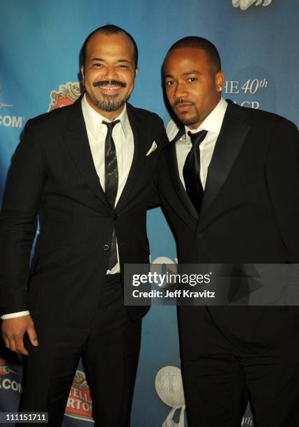 Actors Jeffrey Wright and Columbus Short attend the 40th NAACP Image Awards Post Show Gala at The Beverly Hilton on February 12, 2009 in Beverly...