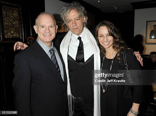 Bill Roedy, Chairman & Chief Executive of MTV Networks International, Sir Bob Geldof and Alex Roedy attend the MTV Europe Music Awards Free Your Mind...