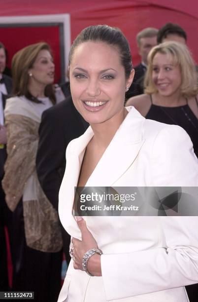 Angelina Jolie during The 73rd Annual Academy Awards at Shrine Auditorium in Los Angeles, California, United States.