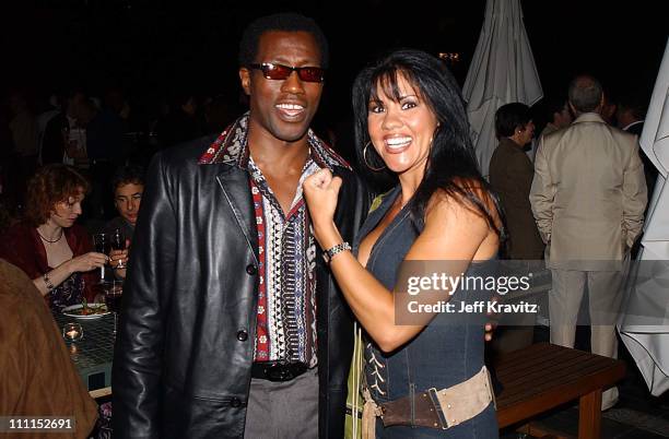 Wesley Snipes & Mia St. John during "Undisputed" Premiere by Miramax Films at Mann Festival Theater in Los Angeles, California, United States.