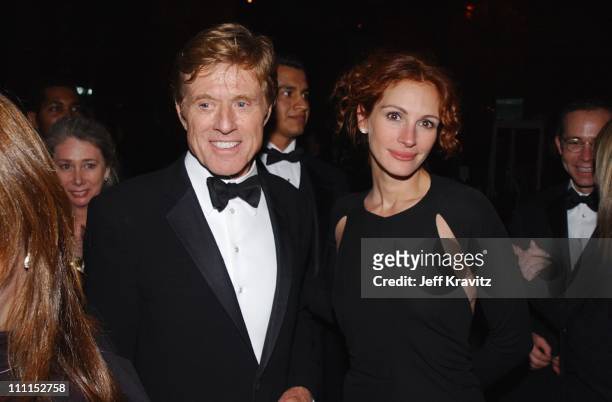 Robert Redford & Julia Roberts during The 74th Annual Academy Awards - Governors Ball at Renaissance Hotel in Hollywood, California, United States.