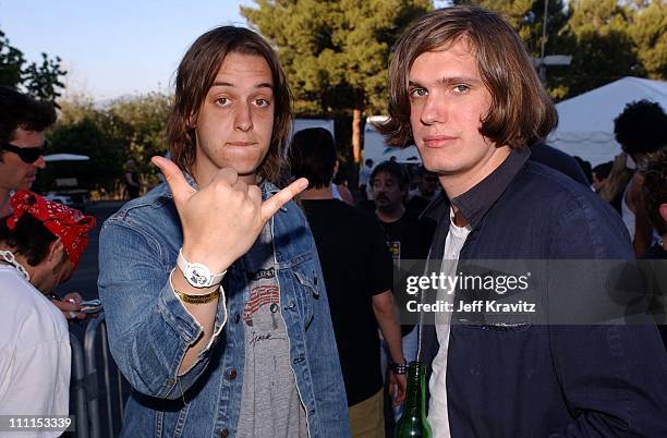 Julian Casablancas & Nikolai Fraiture of the Strokes