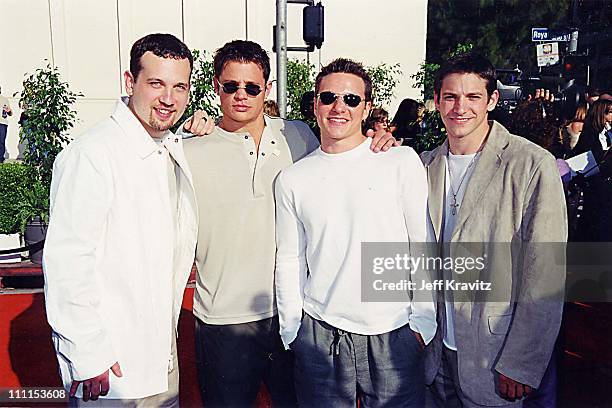 Jeff Timmons, Justin Jeffre, Drew Lachey and Nick Lachey of 98 Degrees