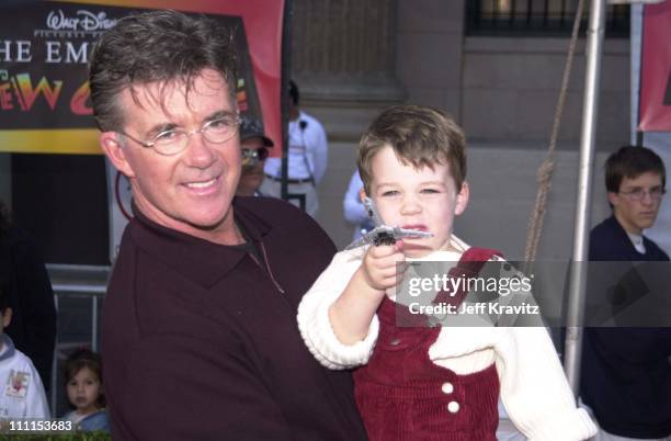 Alan Thicke and Carter William Thicke during "Emperor's New Groove" Premiere in Hollywood, California, United States.