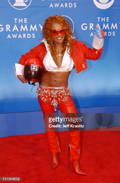 Lil Kim during The 44th Annual Grammy Awards at Staples Center in Los Angeles, California, United States.