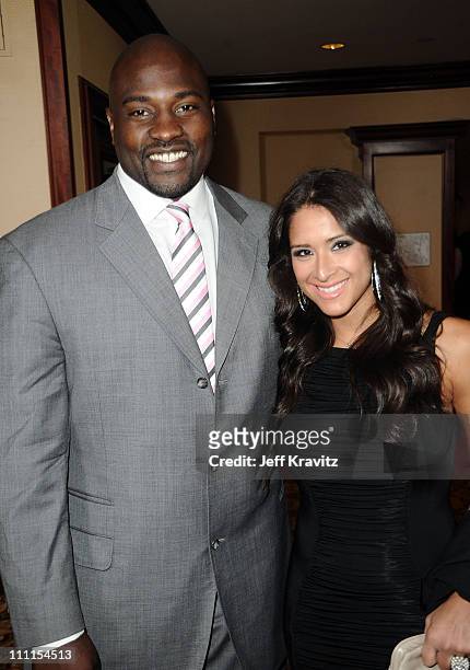 Marcellus Wiley and Jasmine Lopez arrive at the 25th Anniversary Of Cedars-Sinai Sports Spectacular held at Hyatt Regency Century Plaza on May 23,...