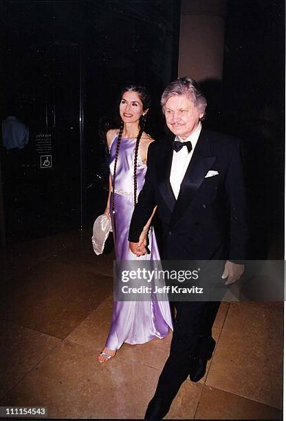 Kim Weeks and Charles Bronson during Achievement Awards '98 in Beverly Hills, California, United States.