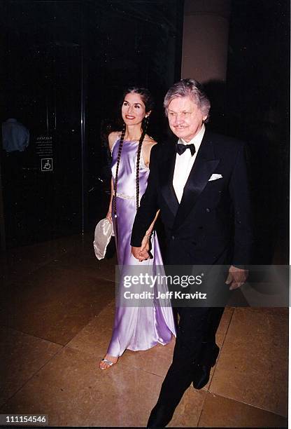 Kim Weeks and Charles Bronson during Achievement Awards '98 in Beverly Hills, California, United States.