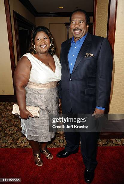 Leo King and Leslie David Baker arrive at the 25th Anniversary Of Cedars-Sinai Sports Spectacular held at Hyatt Regency Century Plaza on May 23, 2010...