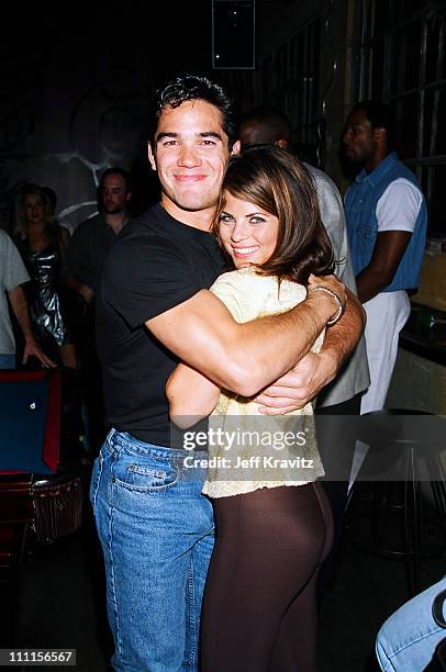 Dean Cain and Yasmine Bleeth during 1995 MTV's Rock n' Jock Basketball in Los Angeles, California, United States.