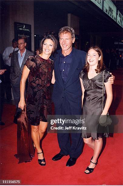 Harrison Ford, Wendy Crewson & Liesel Matthews during "Air Force One" Premiere in Los Angeles, California, United States.