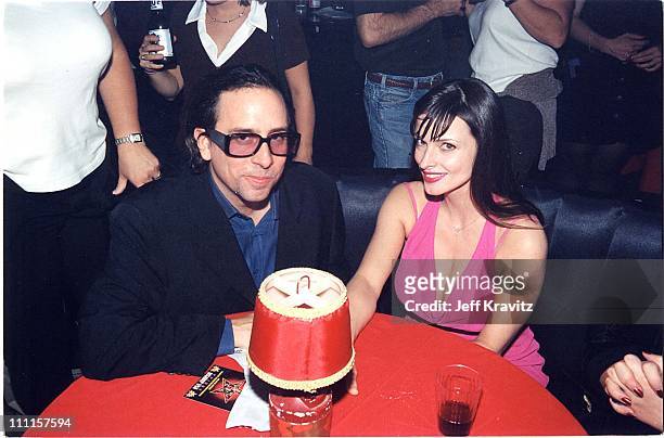 Tim Burton and Lisa Marie during "Boogie Nights" Premiere in Los Angeles, California, United States.