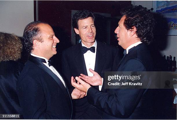 Chris Albrecht, Jeff Bewkes & Garry Shandling during 1997 Golden Globe Awards in Los Angeles, California, United States.