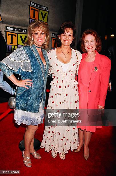 Meredith MacRae, Laura Sanders and Linda Henning during 1996 MTV's Launch Party for TV Land at Paramount Pictures in Los Angeles, California, United...