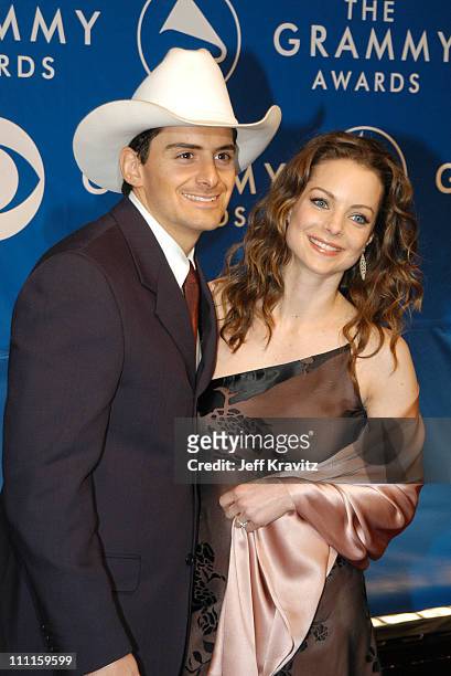 Brad Paisley and Kimberly Williams during The 45th Annual GRAMMY Awards - Arrivals at Madison Square Garden in New York, NY, United States.