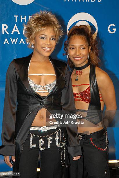 Boz and Chili of TLC during The 45th Annual GRAMMY Awards - Arrivals at Madison Square Garden in New York, NY, United States.