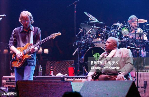King & Trey Anastasio & Jon Fishman during Phish Live in New Jersey at Continental Airlines Arena in Secaucus, New Jersey, United States.
