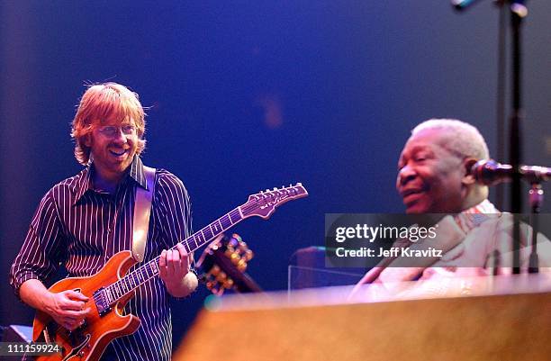 Trey Anastasio & BB King during Phish Live in New Jersey at Continental Airlines Arena in Secaucus, New Jersey, United States.