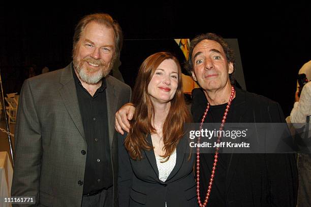 Michael McKean, Annette O'Toole and Harry Shear during Support LA Benefit for Hurricane Katrina Relief at Barker Hanger in Santa Monica, California,...