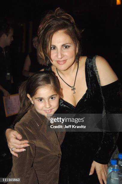 Kathy Najimy and daughter Samia Finnerty during 25th Anniversary Gala for PETA and Humanitarian Awards - Backstage and Audience at Paramount Studios...