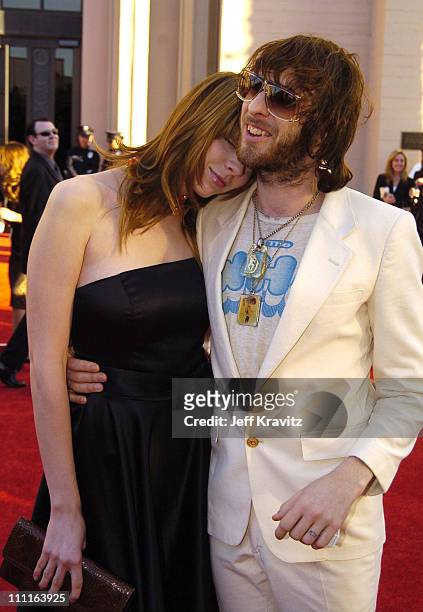 Chris Cester of Jet and guest during 32nd Annual American Music Awards - Red Carpet at Shrine Auditorium in Los Angeles, California.