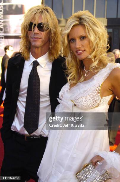 Duff McKagan and Susan Holmes during 32nd Annual American Music Awards - Red Carpet at Shrine Auditorium in Los Angeles, California.